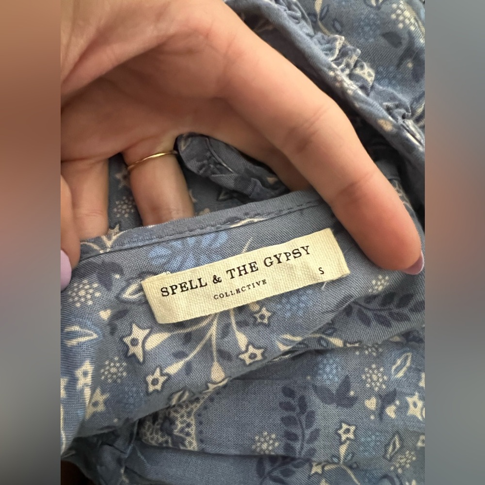 Spell Celestial Blouse Blue Size S - image 5